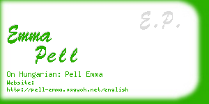 emma pell business card